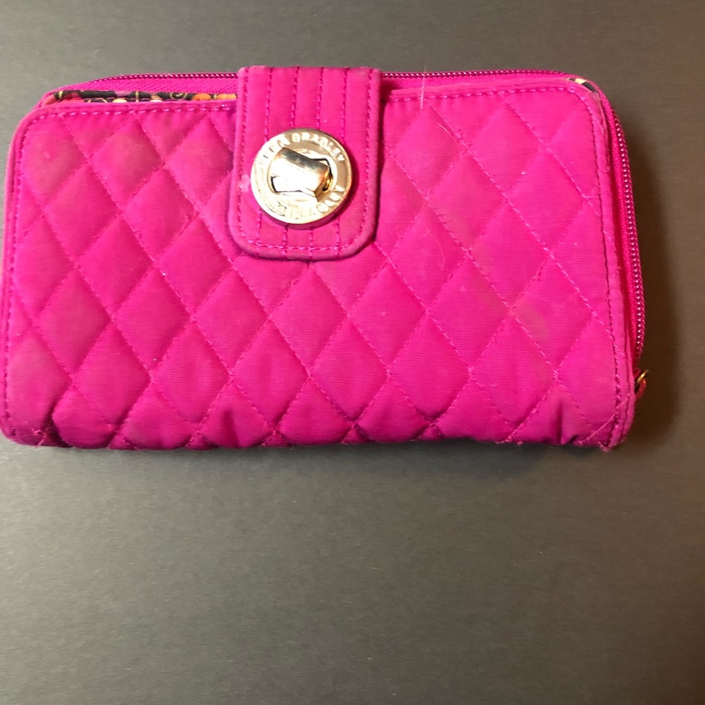 Vera Bradley Turnlock Wallet Fuchsia Pink